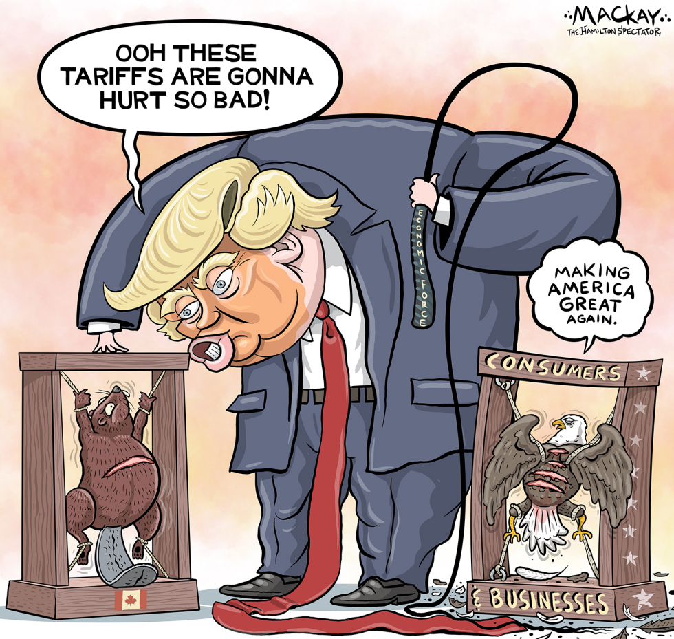 Tariffs tortures beaver and American bald eagle