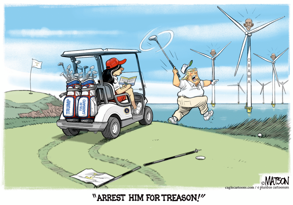 Delusional Trump Attacks Obama Windmills