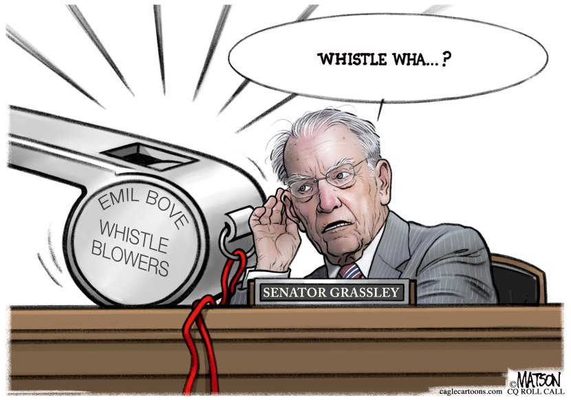 Senator Grassley Cannot Hear Whistleblowers