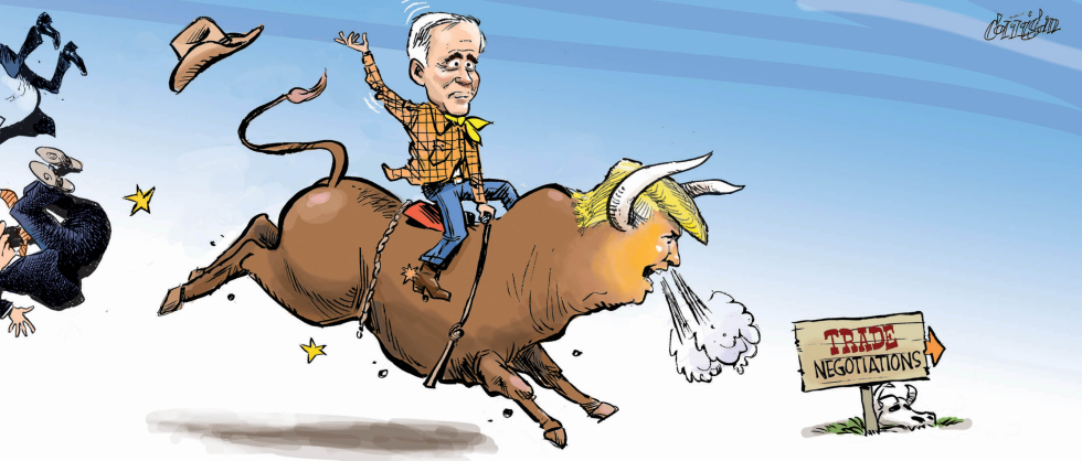 Prime Minister Carney rides Trump bull