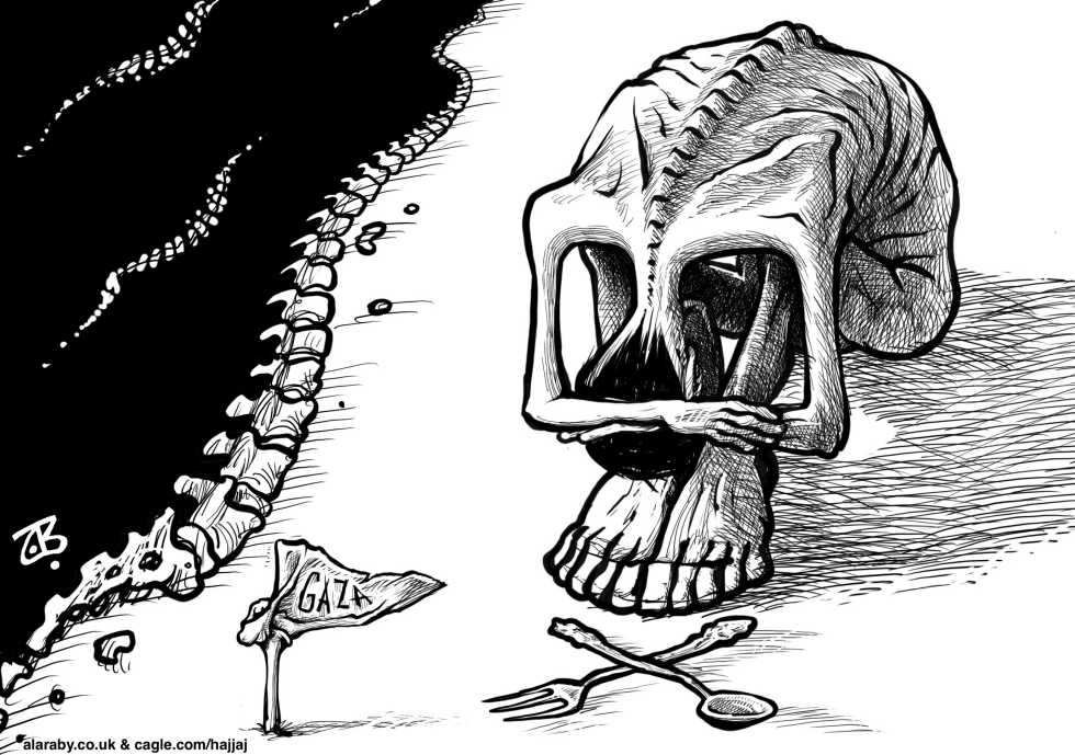 Gaza Hunger Skull Skeleton Israel Hamas War