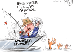 HELPING HOMELESS  by Pat Bagley
