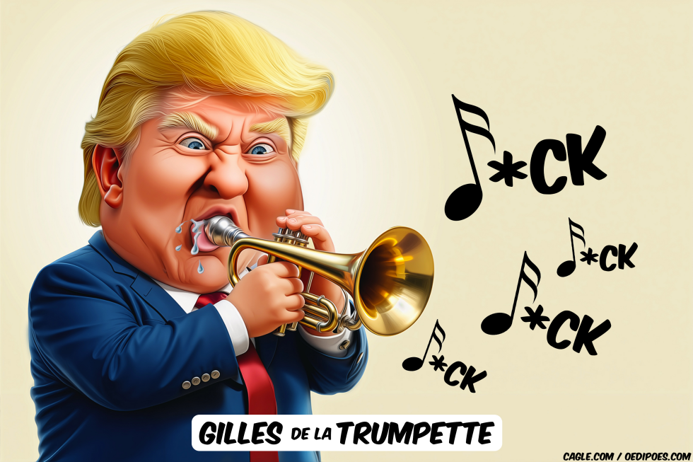 Trump playing the Trumpet