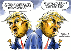 TRUMP'S JOB REPORT MATH by Dave Whamond