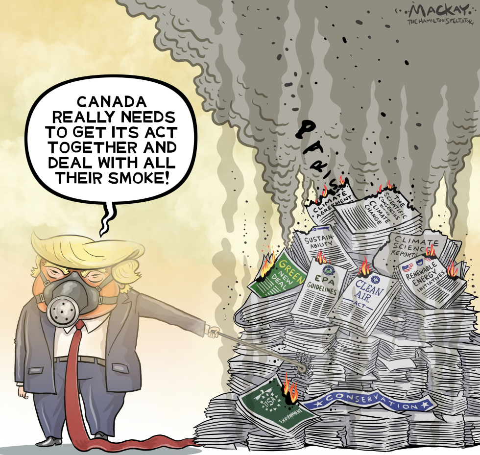 Climate deniers blame Canada for smoke