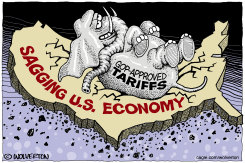 GOP TARIFF ELEPHANT WEIGHING DOWN US ECONOMY by Monte Wolverton