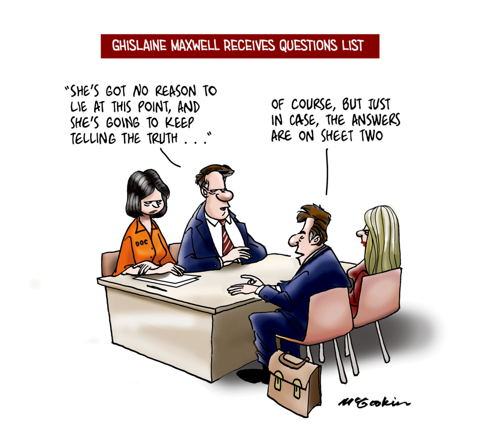 Ghislaine receives her Epstein questions