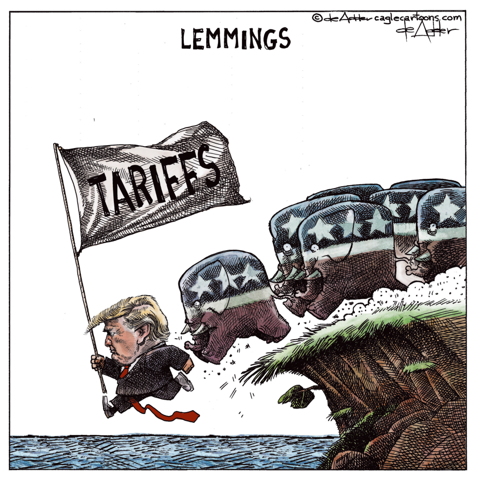 Republicans follow tariffs off a cliff