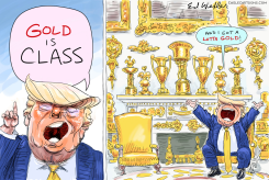 TRUMP OVAL TACKY GOLD NO CLASS by Ed Wexler