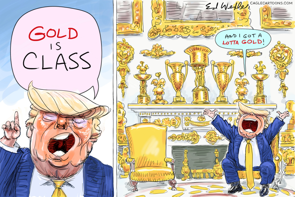 Trump Oval Tacky Gold No Class