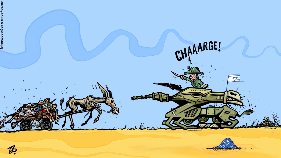 Gaza Netanyahu War Charge Donkey Tank Israel