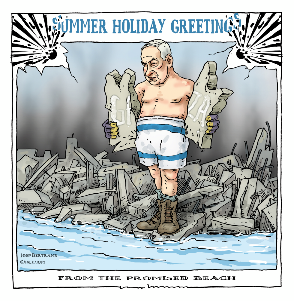 Netanyahu's vacation greetings from Gaza beach