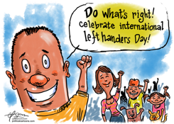 INTERNATIONAL LEFT HANDERS DAY AUGUST 13 by Guy Parsons