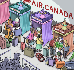 PASSENGERS CHECK-IN WITH AIR CANADA CLAIRVOYANTS by Graeme MacKay