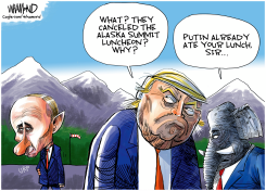 TRUMP PUTIN ALASKA SUMMIT by Dave Whamond