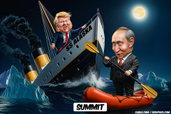 TRUMP AND PUTIN STARRING IN TITANIC ANALOGY by Bart van Leeuwen