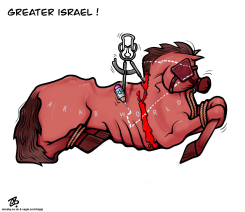 GREATER ISRAEL NETANYAH EXPANSION AMBITION COMPASS by Emad Hajjaj