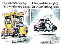 SCHOOL BUS LAWS by Dave Granlund