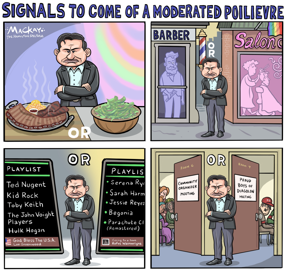 Pierre Poilievre faces choices showing moderation