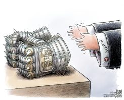 TRUMP GAUNTLET OF REVENGE by Adam Zyglis