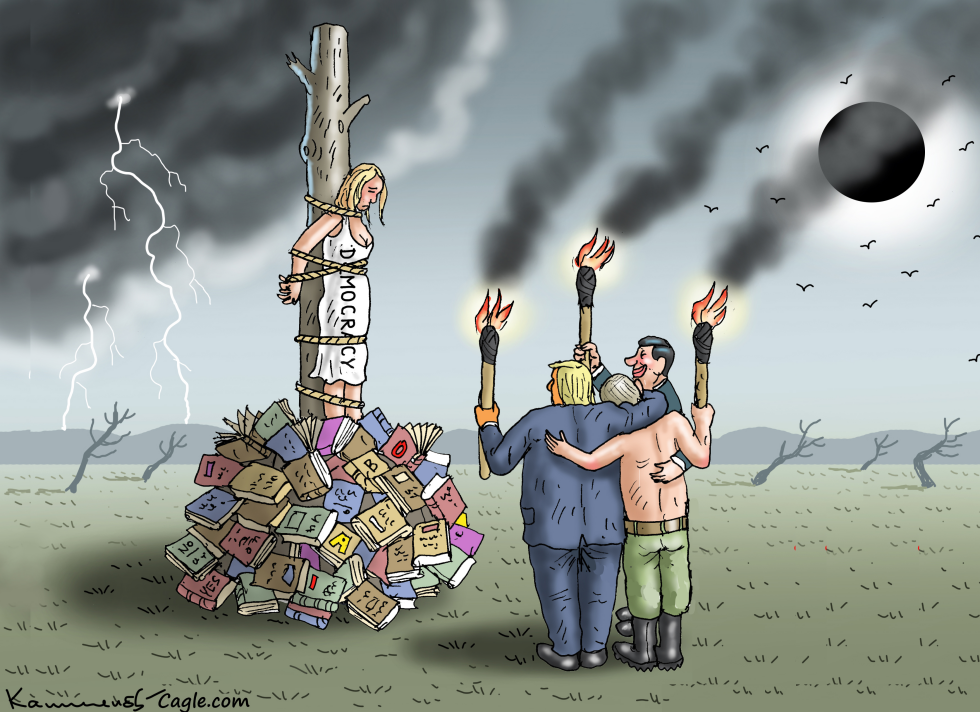 WITCHES AND BOOKS BURNING