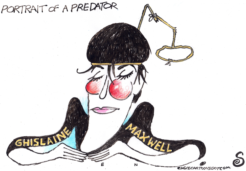 GHISLAINE MAXWELL WITH BROKEN HALO