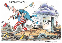 HURRICANE KATRINA 20TH by Dave Granlund