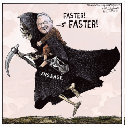 ROBERT F KENNEDY RIDES DISEASE  by Michael de Adder