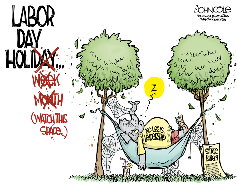 NC State budget is way behind schedule