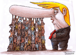TRUMP'S LONG NOSE AND THE CITIZENS by Vladimir Kazanevsky