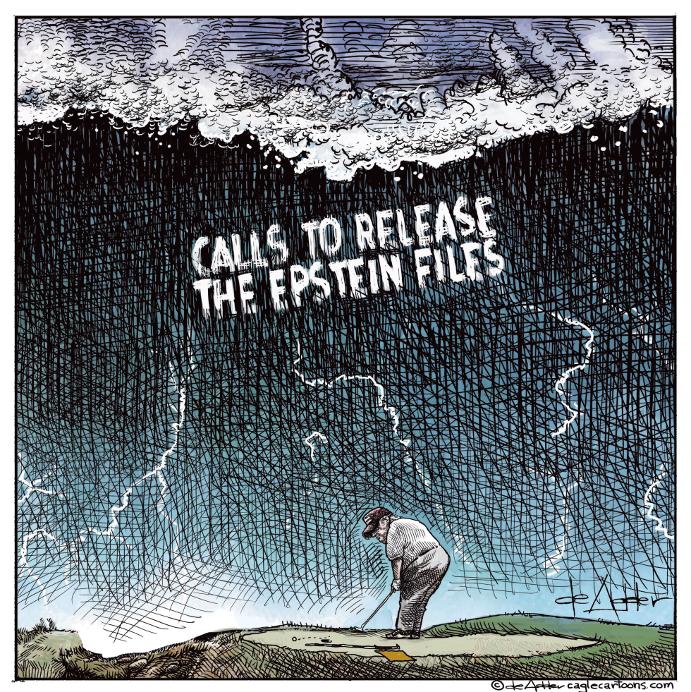 Trump is golfing while the Elstein file approaches