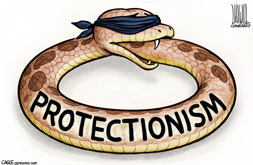 Trade protectionism hurts oneself