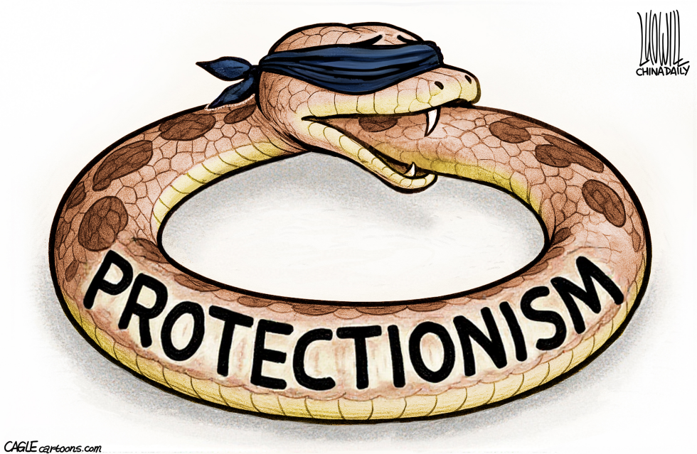 Trade protectionism hurts oneself
