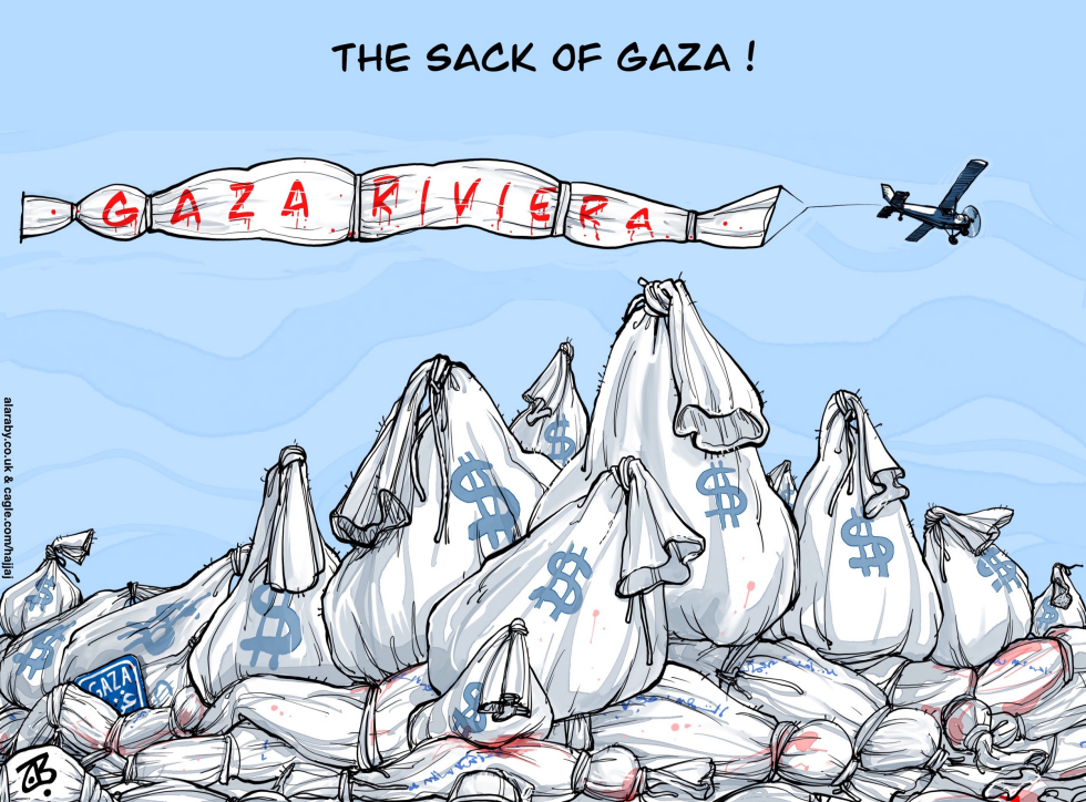 Sack Gaza Trump Riviera Postwar Plan Coffins