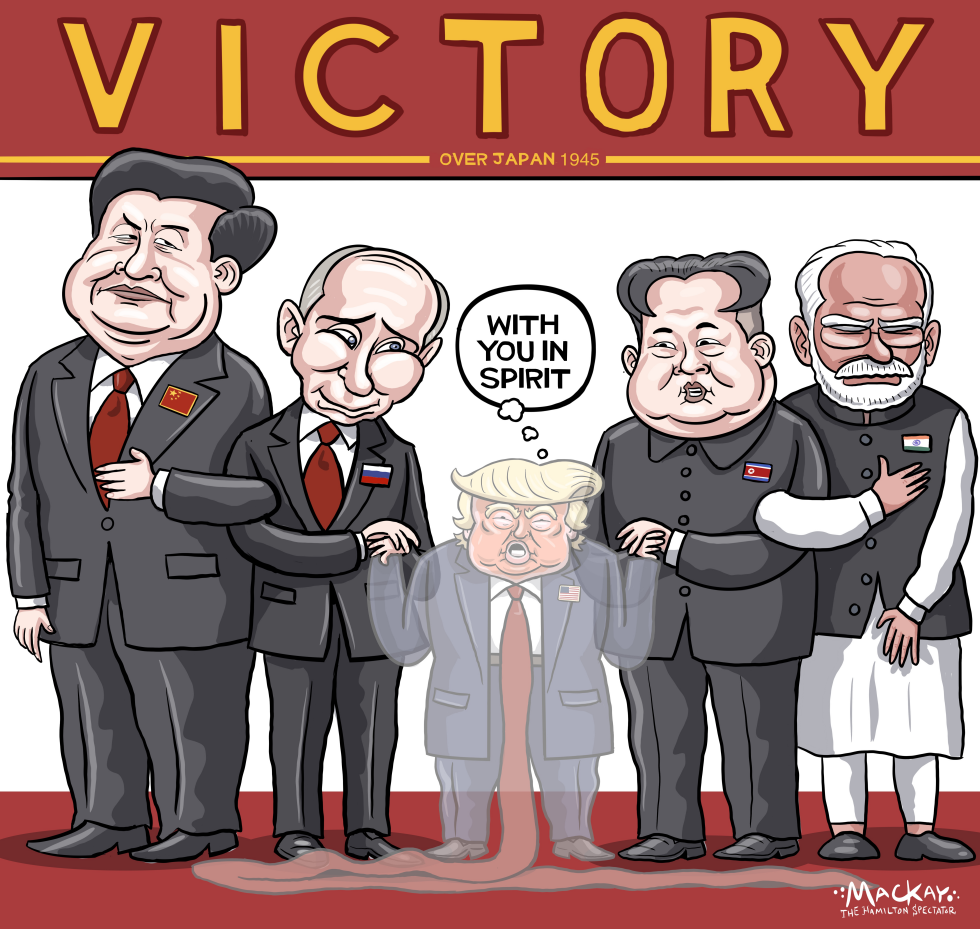 Trump atPutin Xi autocrat festival in spirit
