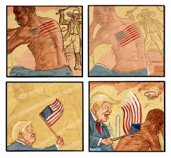 TRUMP ATTEMPS TO ERASE AMERICAN HISTORY by Peter Kuper