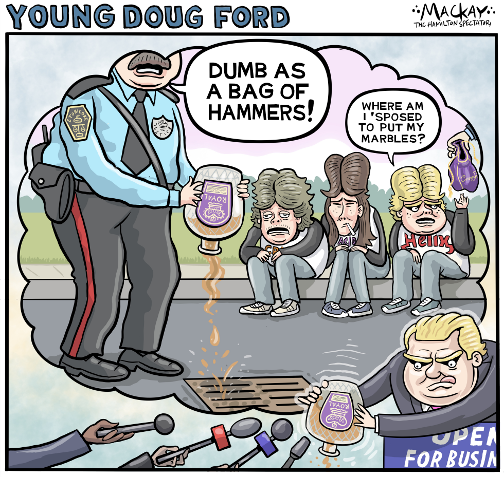 Doug Ford's Crown Royal poured out
