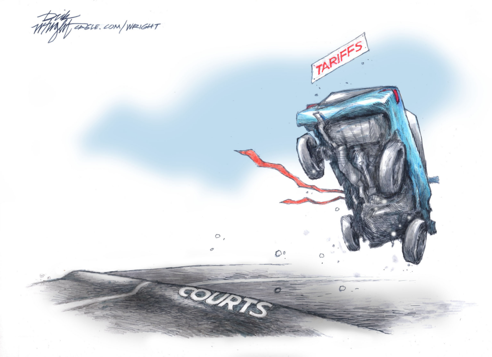 Tariffs Truck Flips Off Courts Road in New Ruling