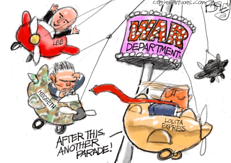 Hegseth and Lee pilot chaotic War Department planes toward another parade