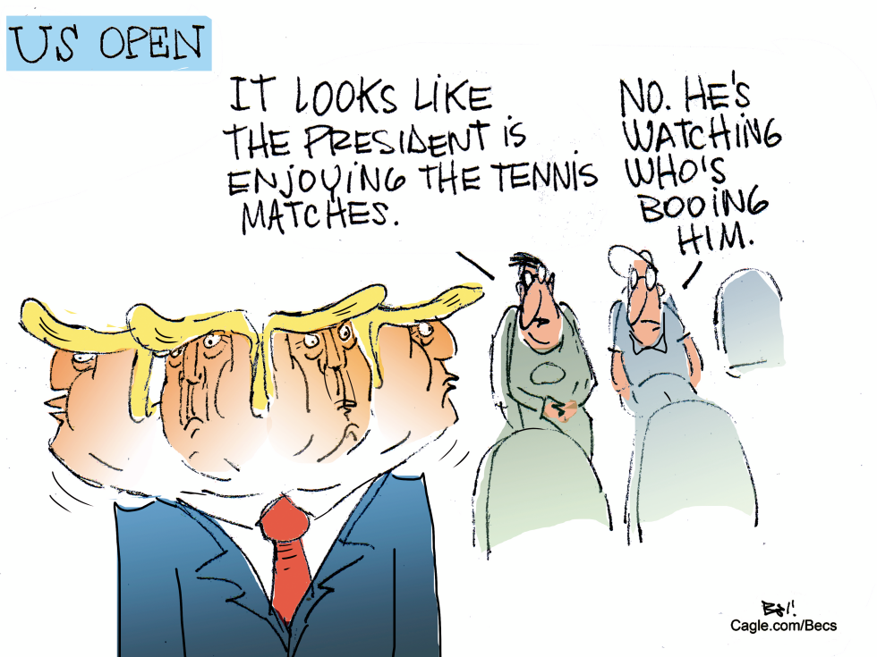 Trump at the US Open Tennis Tournament