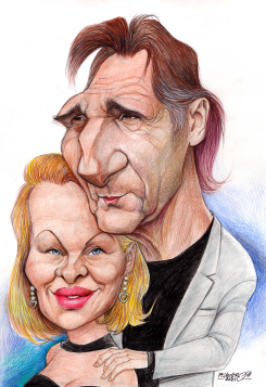 PAMELA ANDERSON AND LIAM NEESON by Petar Pismestrovic