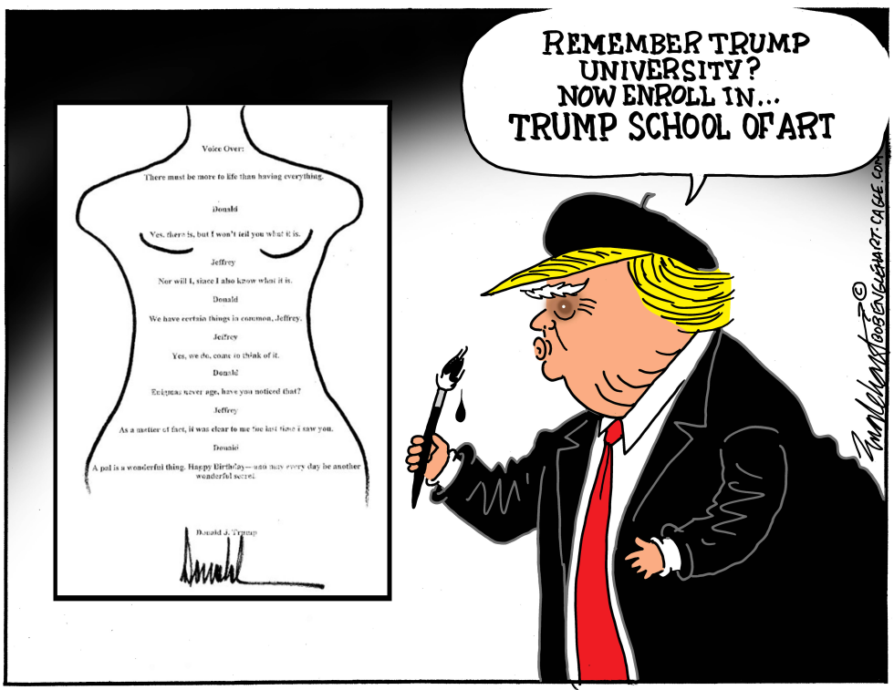 Trump's Lewd Drawing For Epstein's Birthday