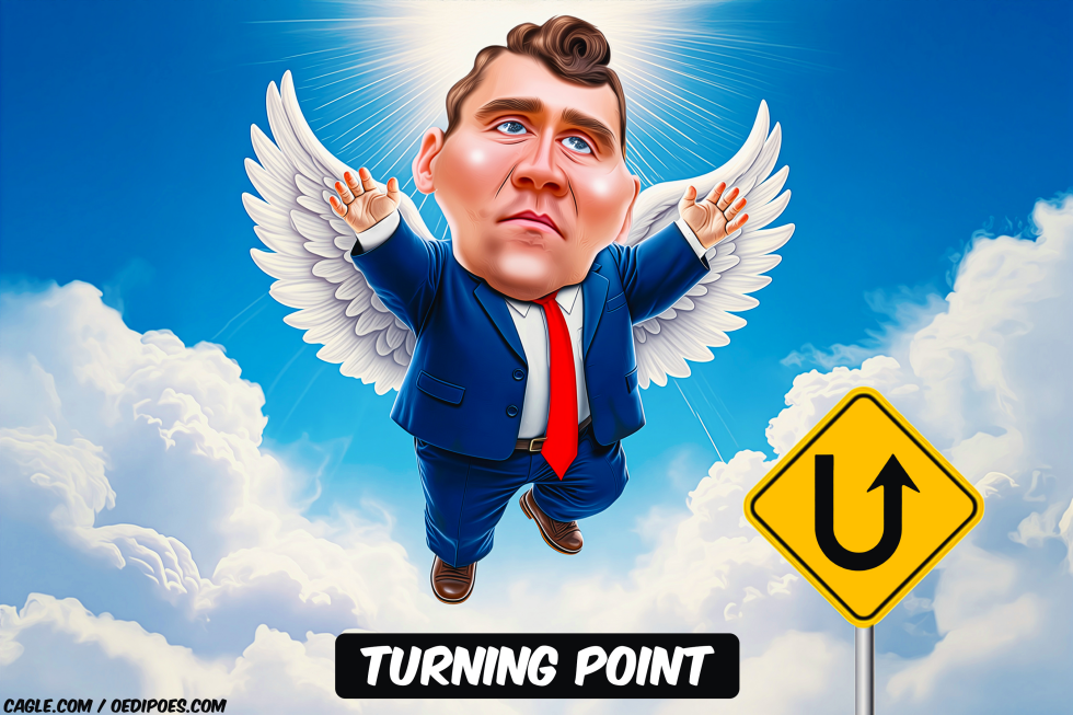 Charlie Kirk rising to heaven
