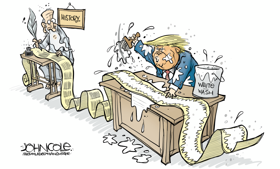 Trump whitewashes history