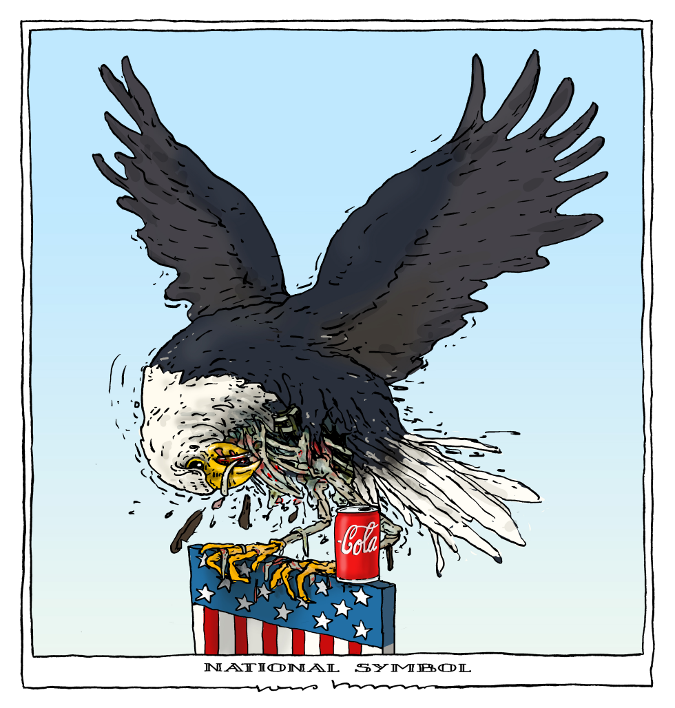 self destructing national symbol