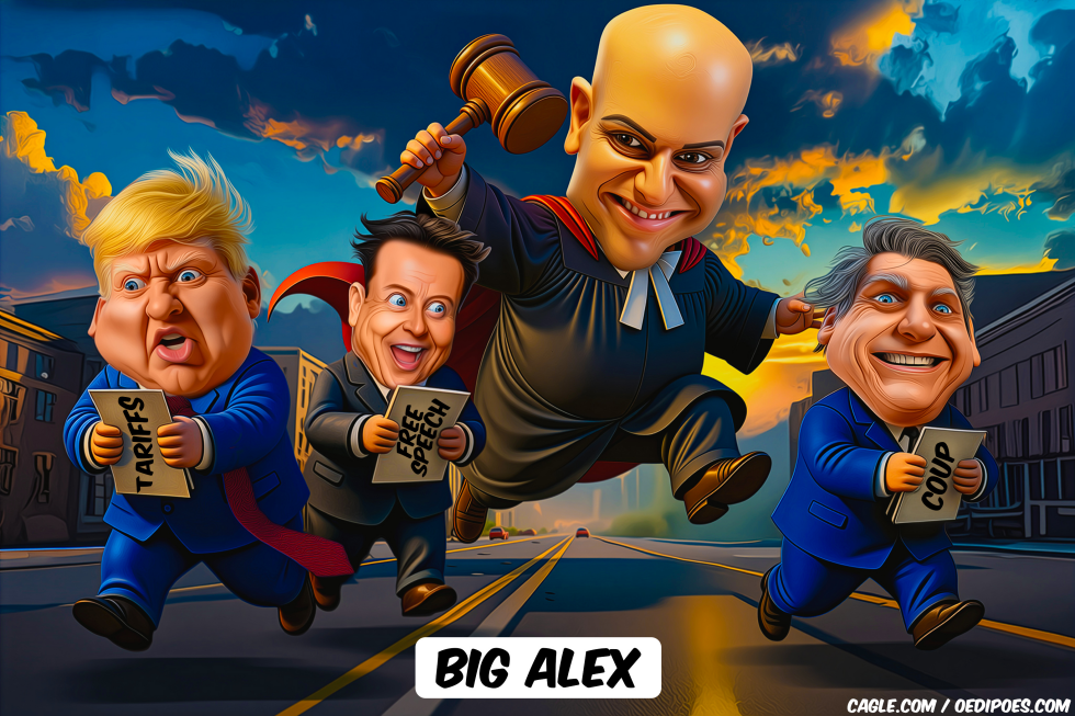 De Moraes running after trump musk bolsonaro