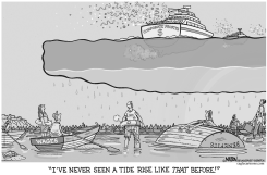 RISING TIDE LEAVES WORKERS BEHIND-GRAYSCALE by R.J. Matson