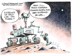NASA FINDS MARS PAST LIFE by Dave Granlund