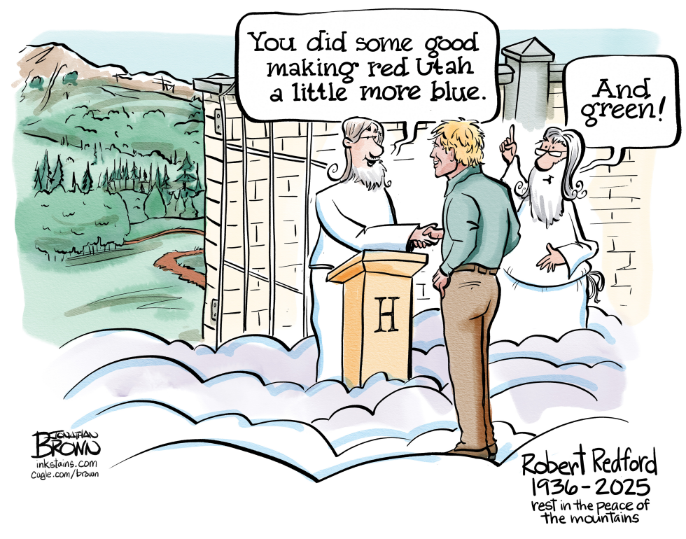 Robert Redford Obit Cartoon