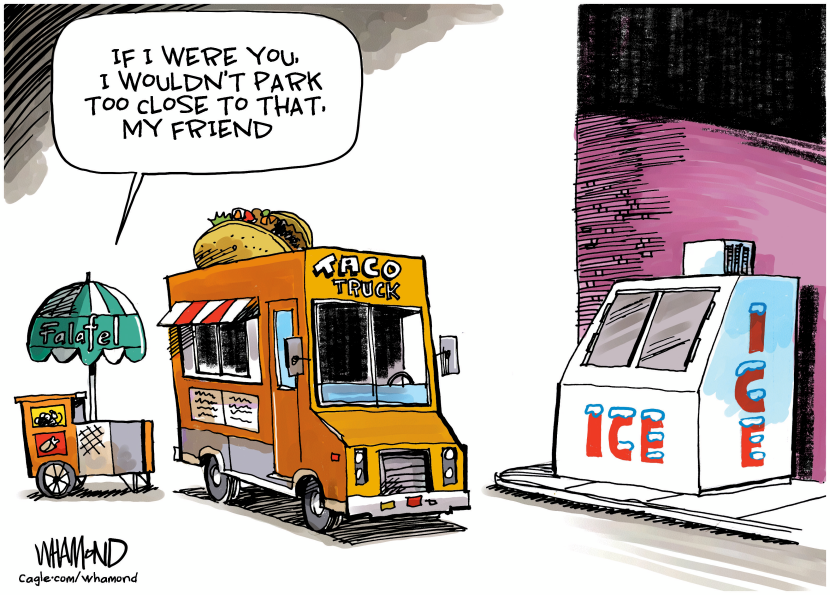 Taco Truck Issues Warning Near ICE Machine